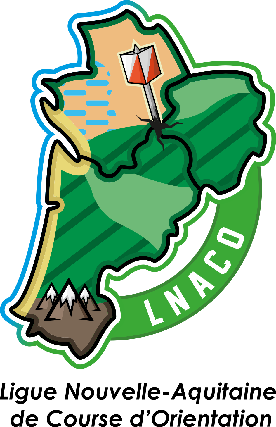 LNACO Ligue Nouvelle Aquitaine de Course d'Orientation.